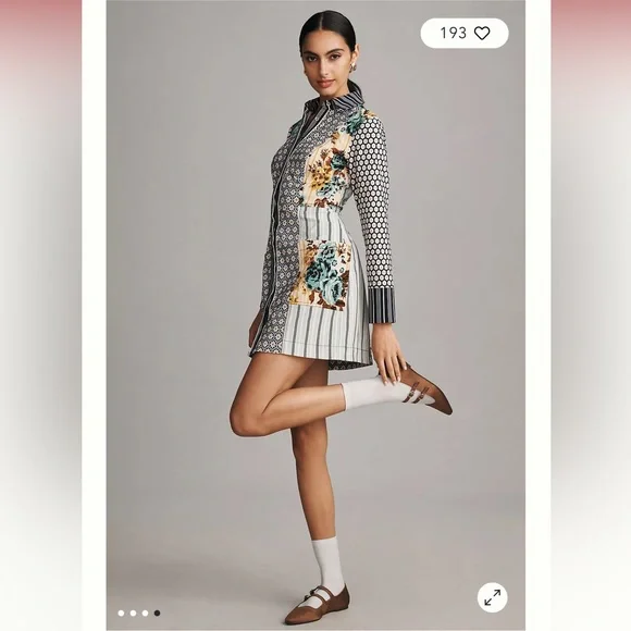 Anthropologie Multicolor Patterned Mini Dress - Picture 4 of 14